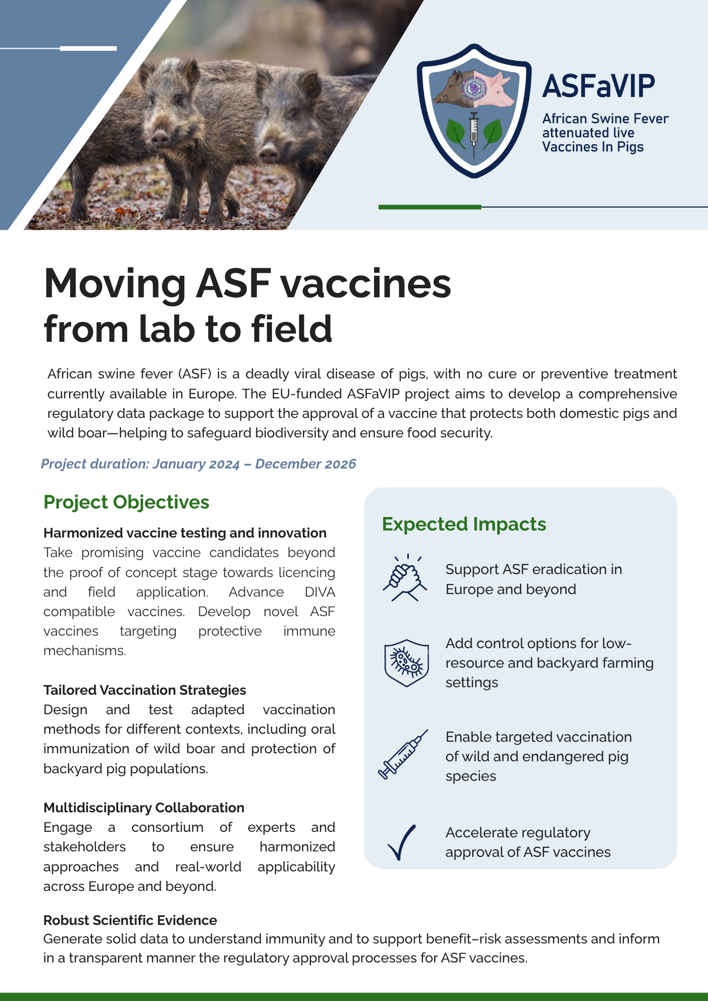 ASFaVIP project Flyer